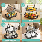 FreshStack 2-Tier Fruit Basket – Stylish Storage for a More Organised Kitchen Megarb