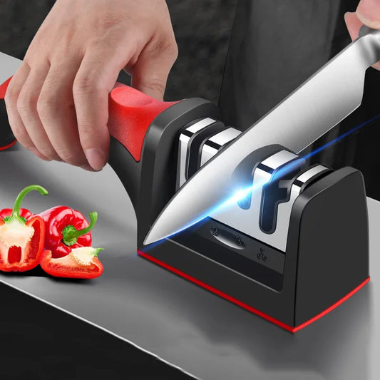 EdgeMaster 3-Stage Knife Sharpener – Restore Precision &amp; Effortless Cutting Performance