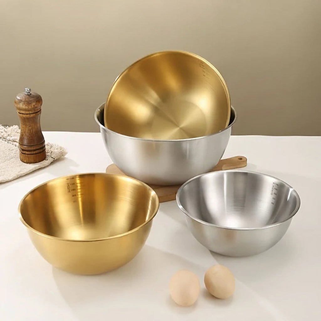 LuxeMix™ 3-Piece Stainless Steel Bowl Set