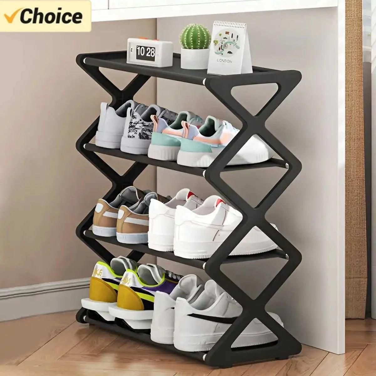 Sapateira ShoeFlex™ de 4 Níveis com Estrutura em X